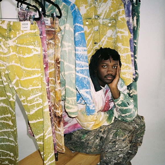 True Religion x Everyone Elijah Popo OOAK Bleach Dyed washed Pink Denim Jeans 34 - Picture 10 of 10
